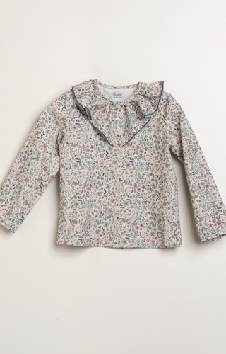 BLUSA FLORES AZUL