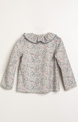 BLUSA FLORES AZUL