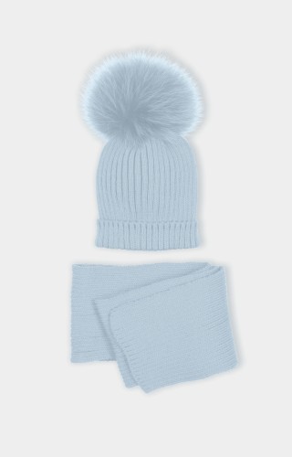 CJTO GORRO Y BUFANDA AZUL